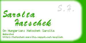 sarolta hatschek business card